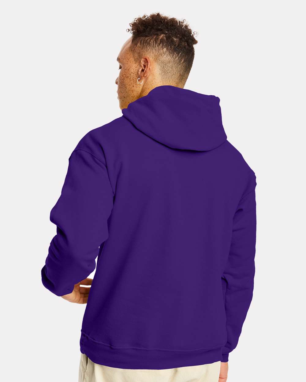 Unisex Ecosmart® Hooded Sweatshirt - OnModelBack - B22000043 - Athletic Purple