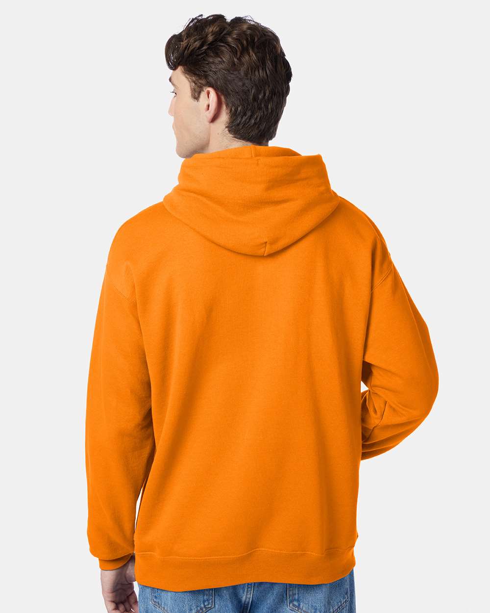 Unisex Ecosmart® Hooded Sweatshirt - OnModelBack - B22000343 - Safety Orange