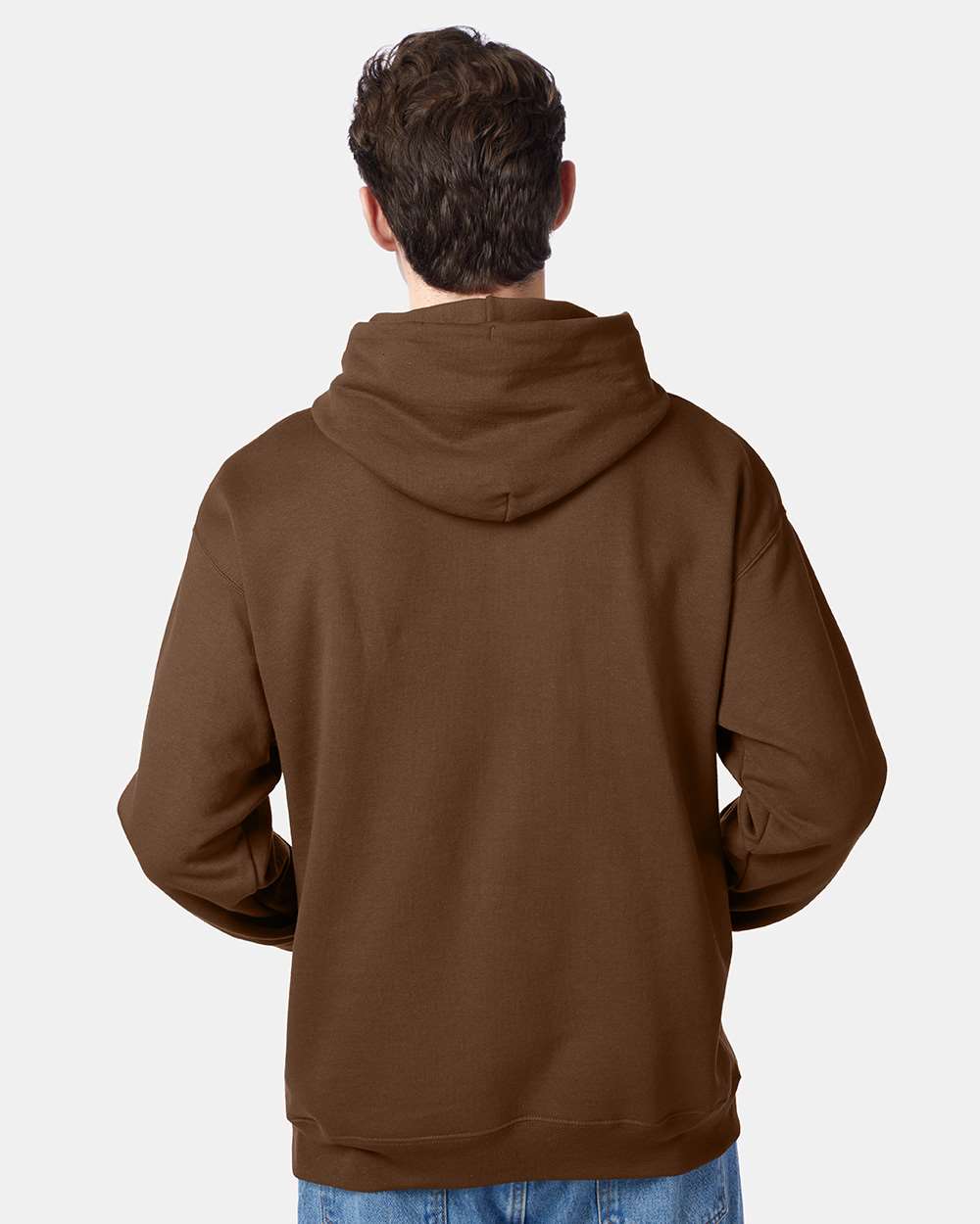 Unisex Ecosmart® Hooded Sweatshirt - OnModelBack - B22000623 - Army Brown