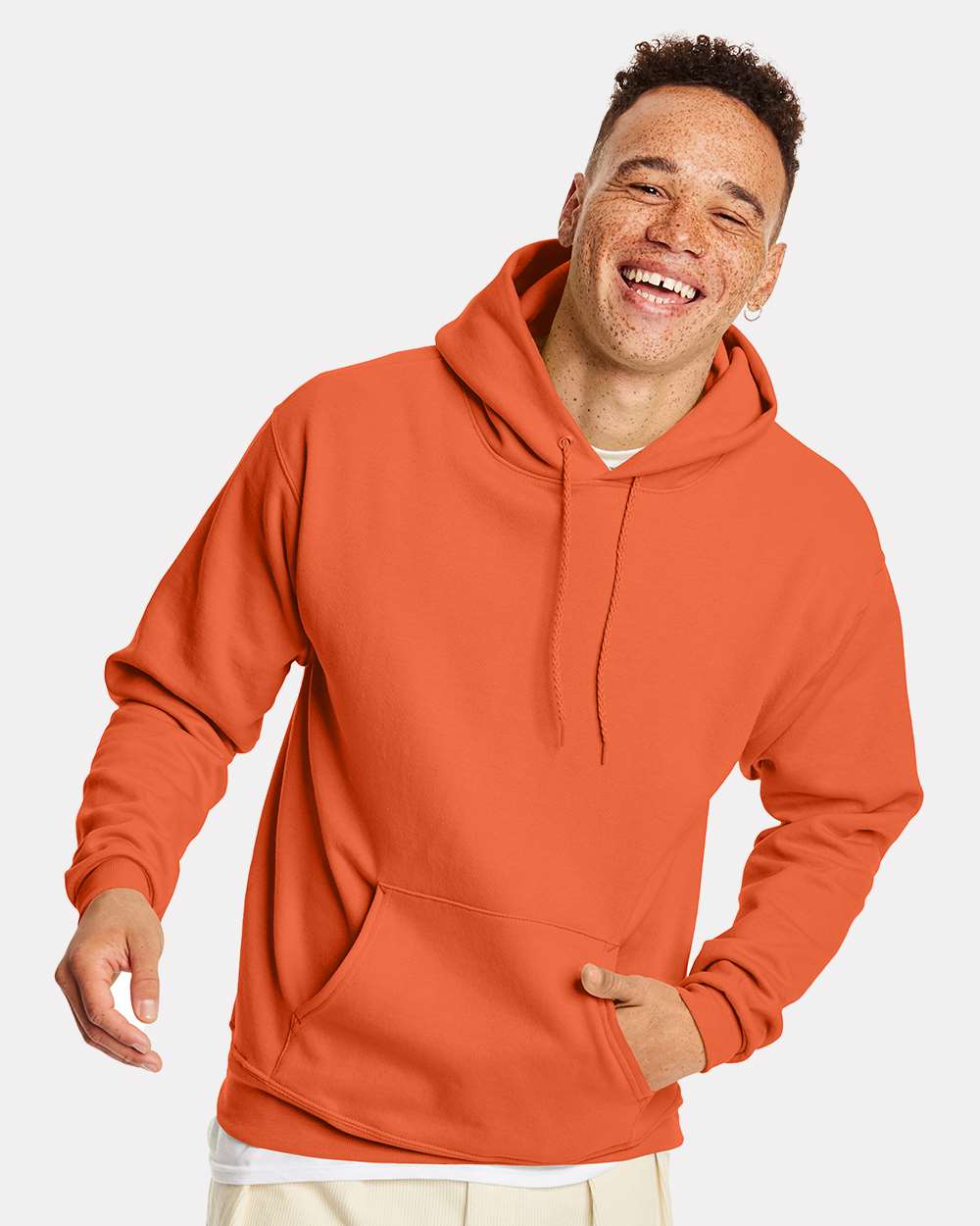 Unisex Ecosmart® Hooded Sweatshirt - OnModelFront - B22000113 - Texas Orange