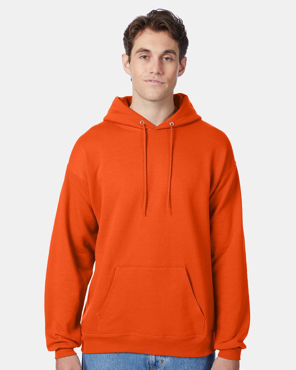 Unisex Ecosmart® Hooded Sweatshirt - OnModelFront - B22000663 - Orange