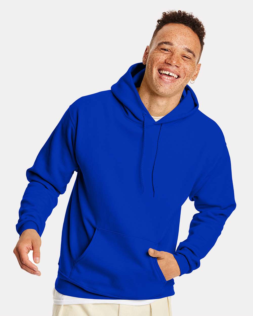 Unisex Ecosmart® Hooded Sweatshirt - OnModelFront - B22000753 - Athletic Royal
