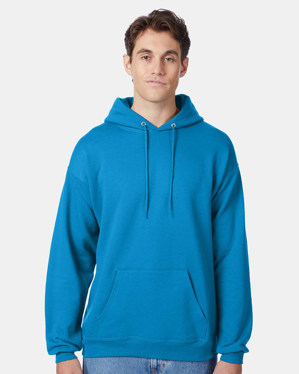 Unisex Ecosmart® Hooded Sweatshirt - OnModelFront - B22000763 - Teal