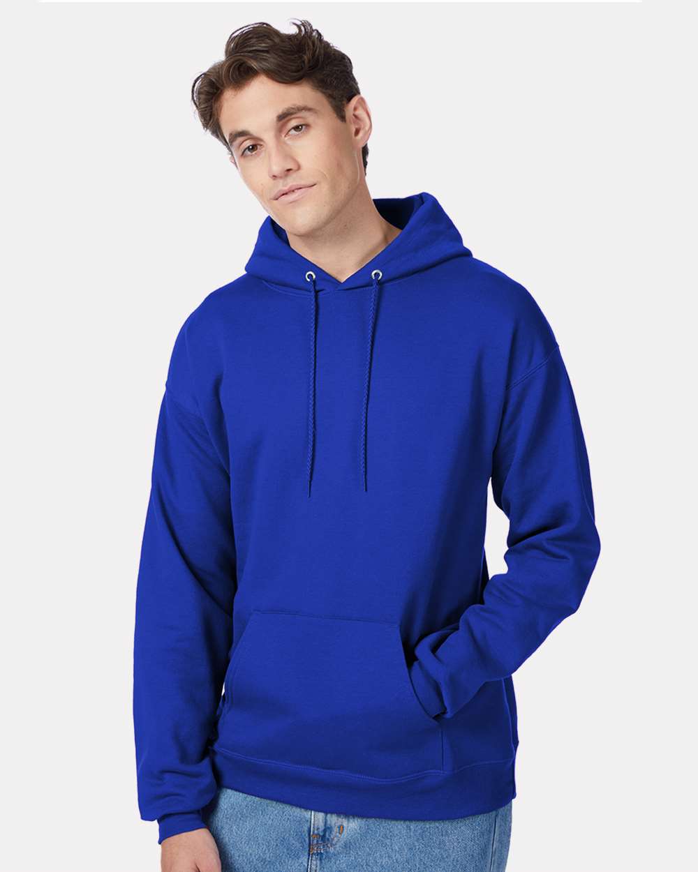 Unisex Ecosmart® Hooded Sweatshirt - OnModelFront - B22000883 - Deep Royal