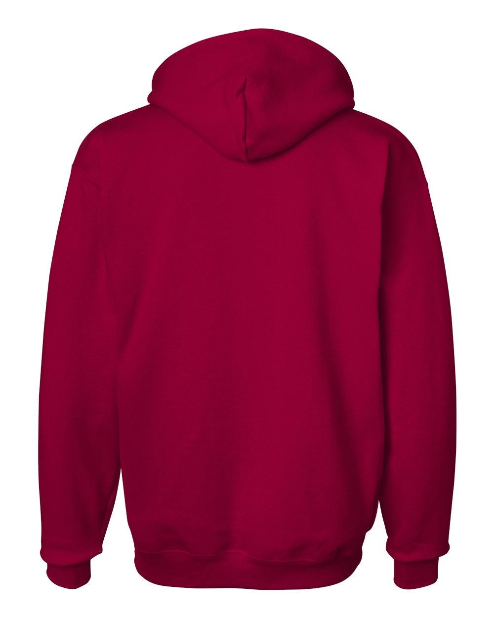 Unisex Ultimate Cotton® Hooded Sweatshirt - Back - B22200223 - Deep Red