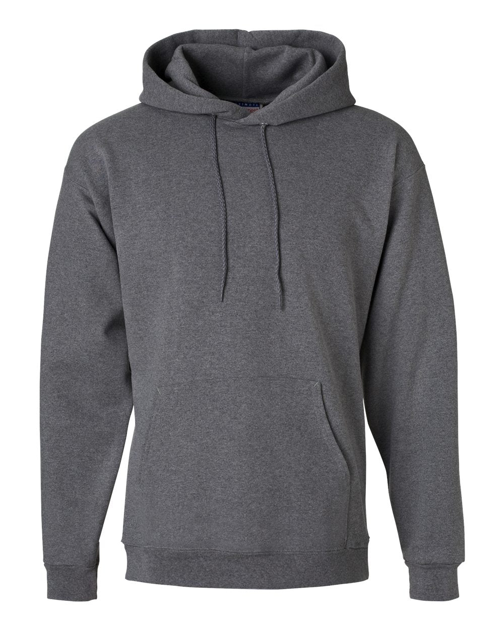 Unisex Ultimate Cotton® Hooded Sweatshirt - Front - B22200093 - Charcoal Heather