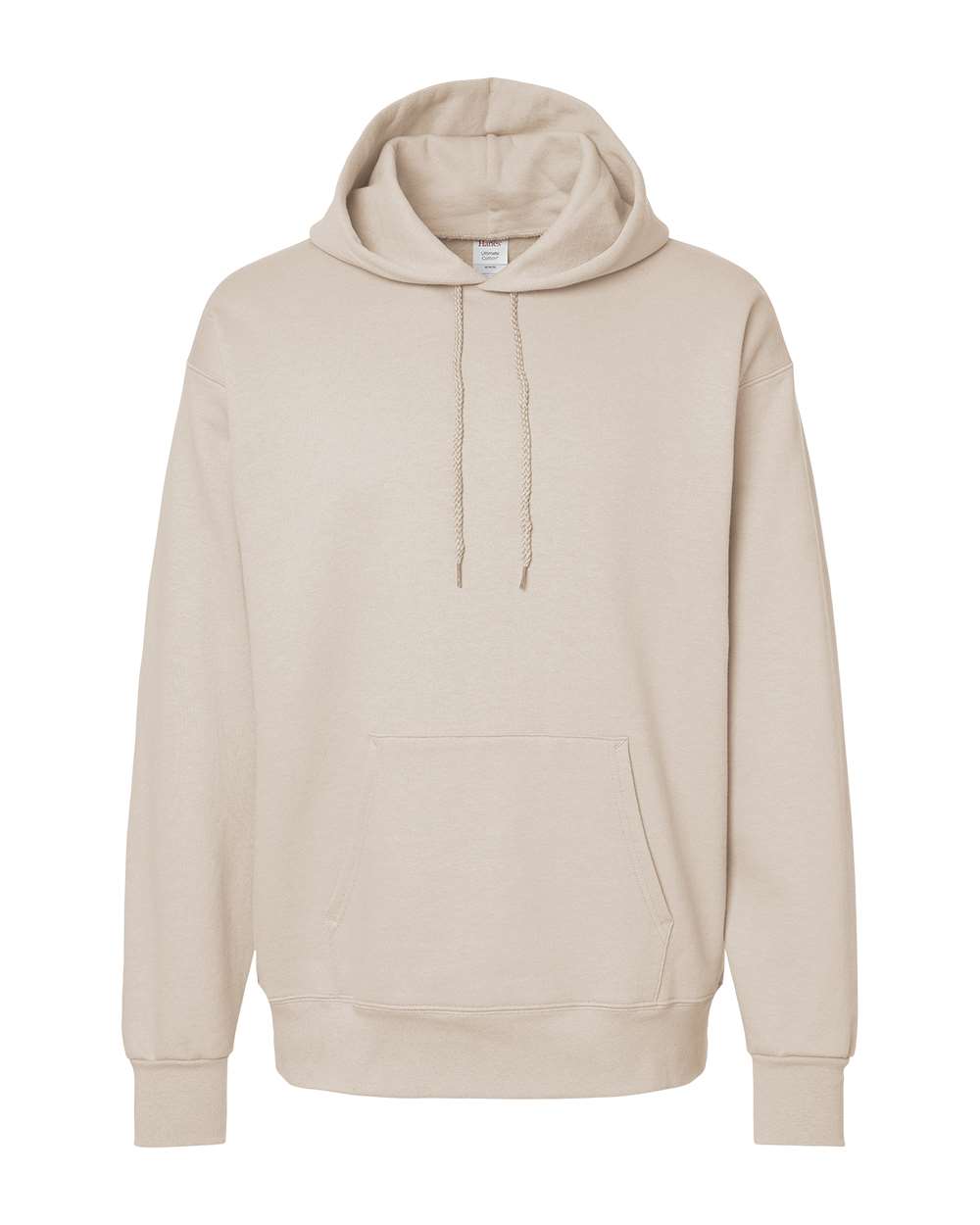 Unisex Ultimate Cotton® Hooded Sweatshirt - Front - B22200733 - Sand