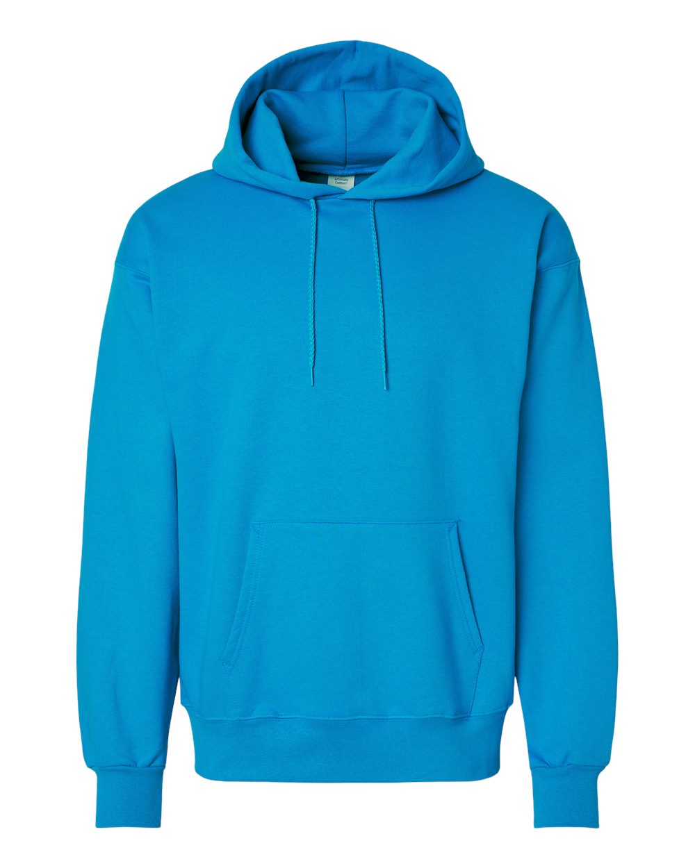 Unisex Ultimate Cotton® Hooded Sweatshirt - Front - B22200763 - Teal