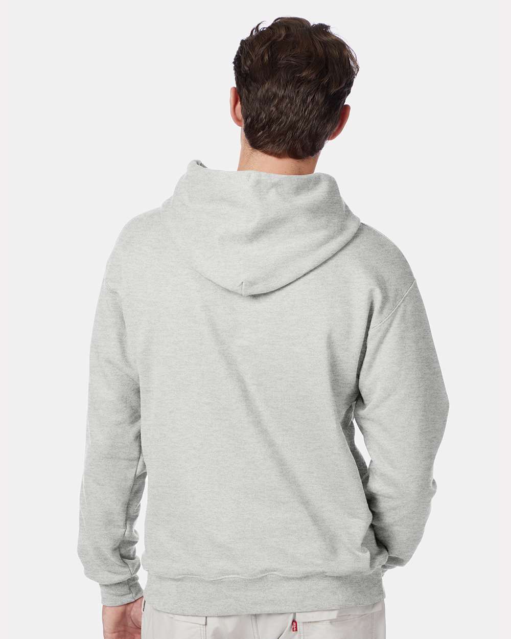Unisex Ultimate Cotton® Hooded Sweatshirt - OnModelBack - B22200023 - Ash