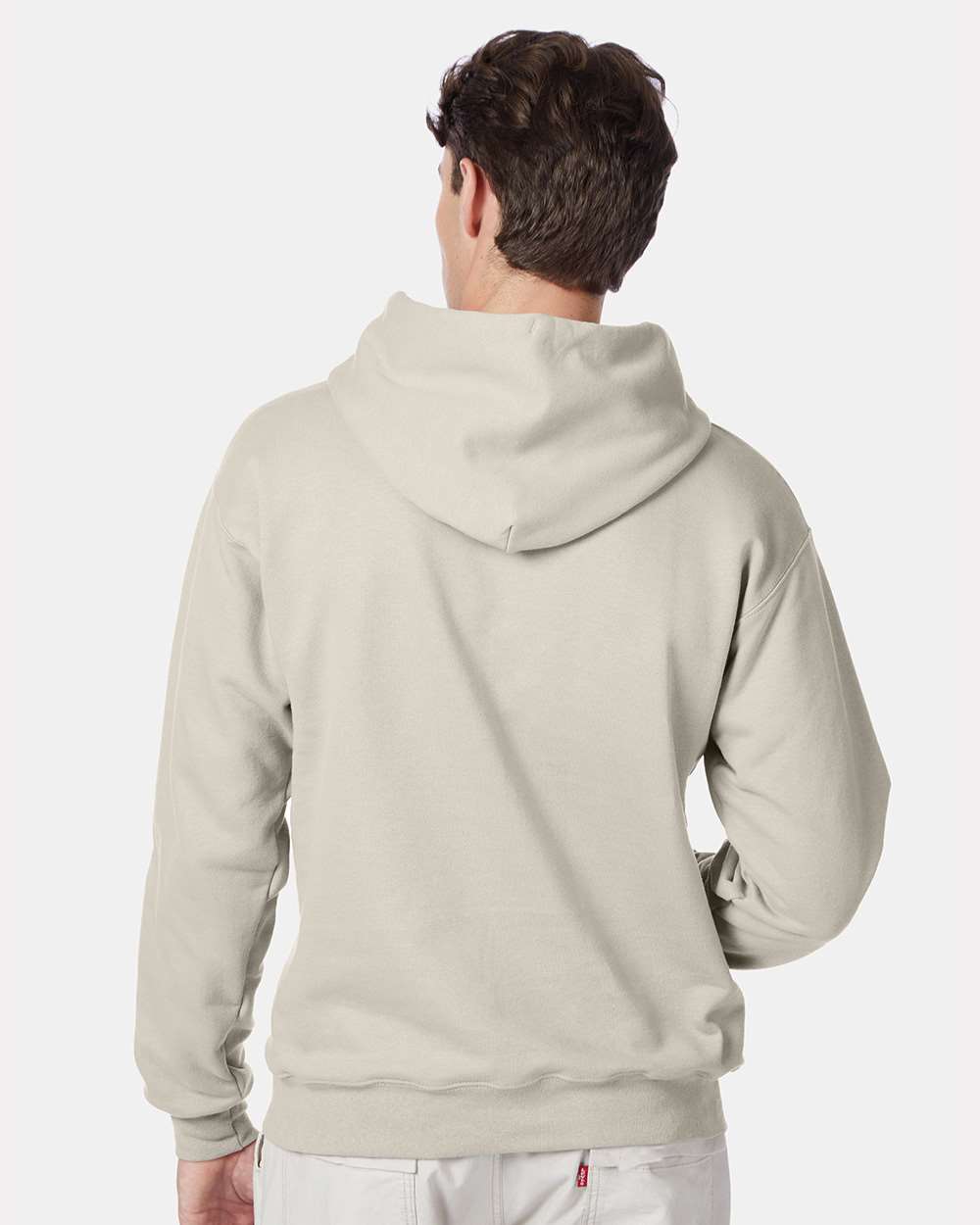 Unisex Ultimate Cotton® Hooded Sweatshirt - OnModelBack - B22200243 - Natural