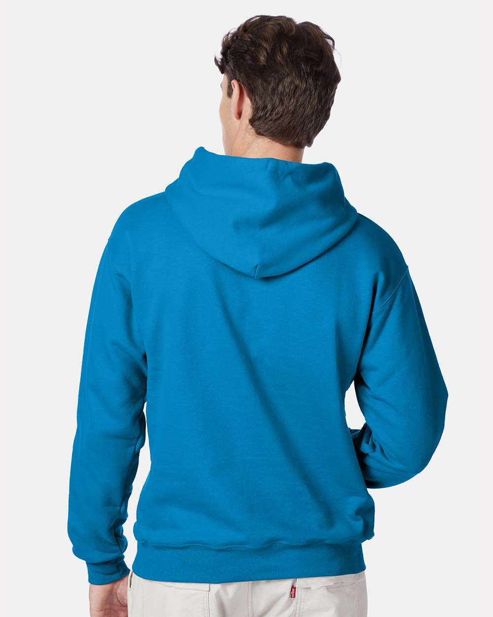 Unisex Ultimate Cotton® Hooded Sweatshirt - OnModelBack - B22200763 - Teal