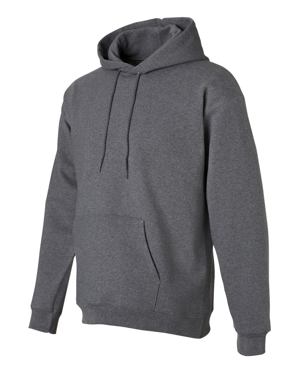 Unisex Ultimate Cotton® Hooded Sweatshirt - Side - B22200093 - Charcoal Heather
