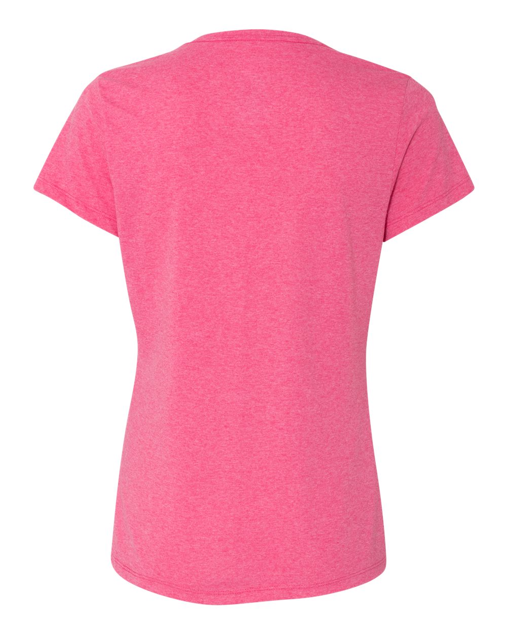Women's Perfect-T Triblend V-Neck T-Shirt - Back - B34300303 - Jazzberry Pink Triblend