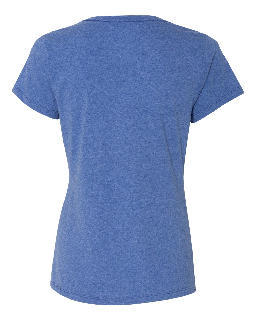 Women's Perfect-T Triblend V-Neck T-Shirt - Back - B34300883 - Royal Triblend