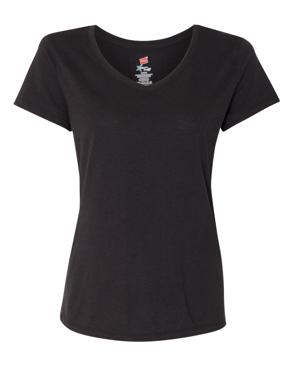 Women's Perfect-T Triblend V-Neck T-Shirt - Front - B34300503 - Black Triblend