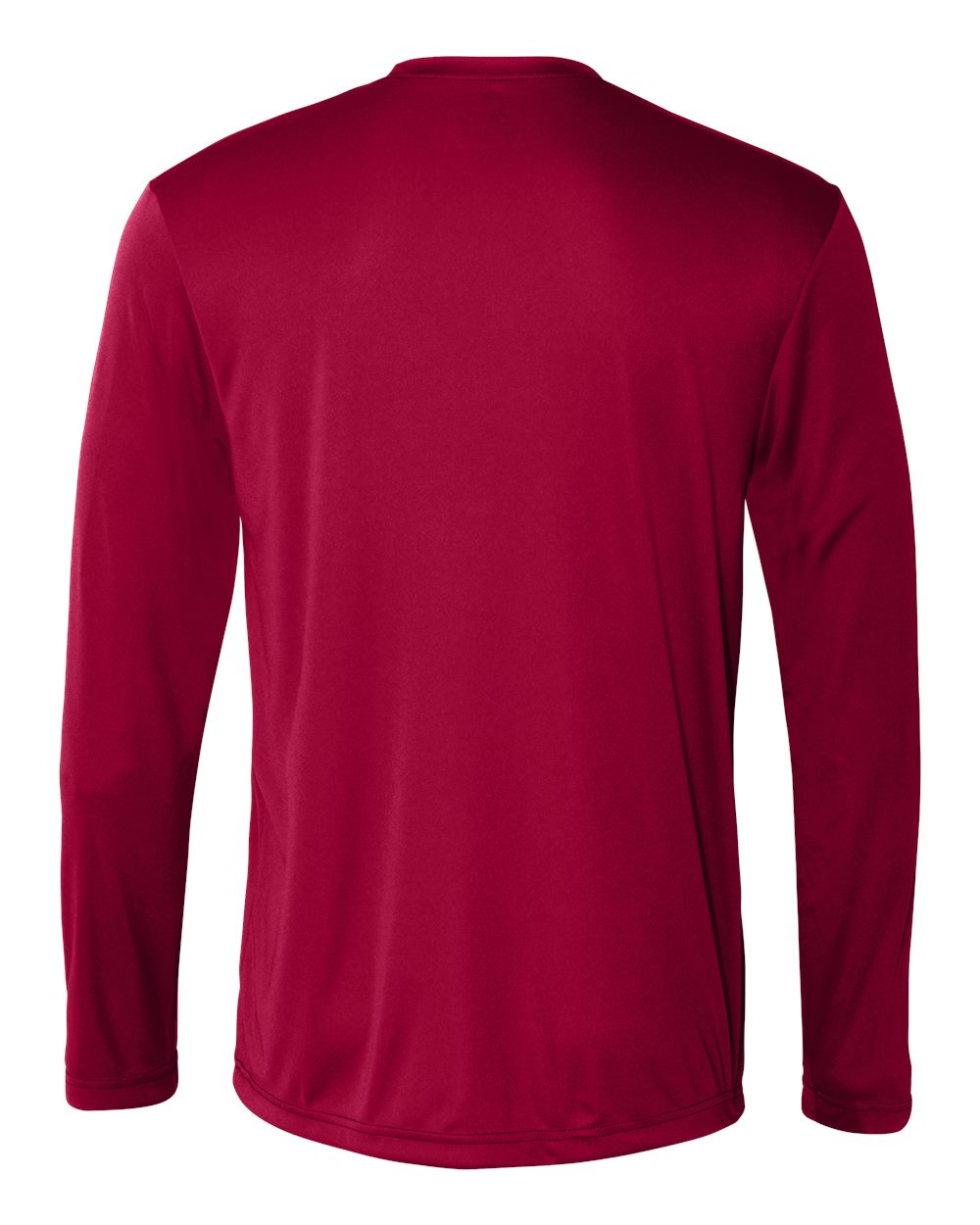 Unisex Cool DRI® Long Sleeve Performance T-Shirt - Back - B34700223 - Deep Red