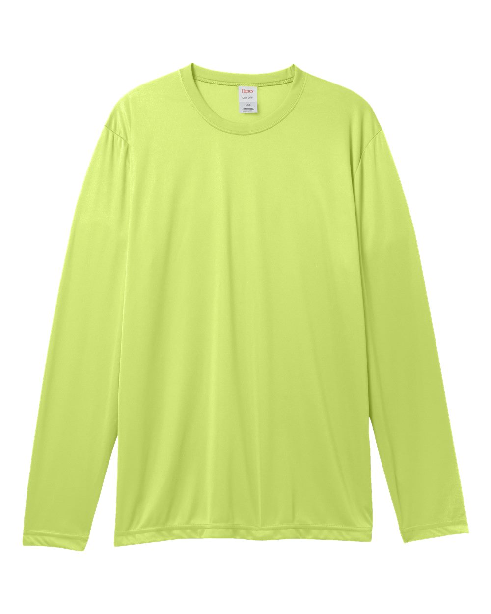 Unisex Cool DRI® Long Sleeve Performance T-Shirt - Front - B34700163 - Safety Green