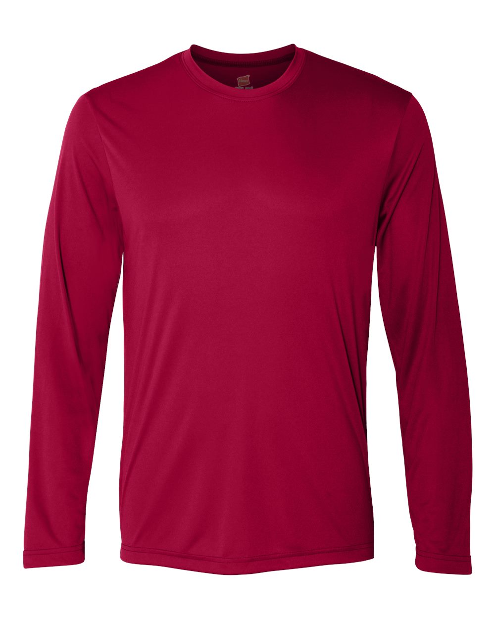 Unisex Cool DRI® Long Sleeve Performance T-Shirt - Front - B34700223 - Deep Red