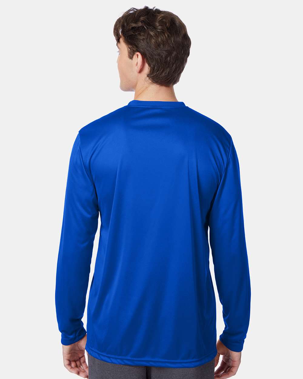 Unisex Cool DRI® Long Sleeve Performance T-Shirt - OnModelBack - B34700883 - Deep Royal