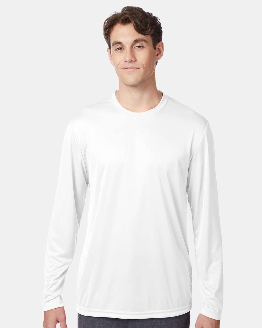 Unisex Cool DRI® Long Sleeve Performance T-Shirt - OnModelFront - B34700003 - White