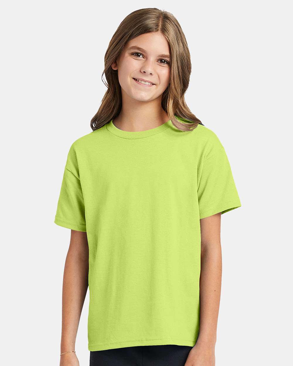 Youth Ecosmart™ T-Shirt - OnModelFront - B30500132 - Safety Green