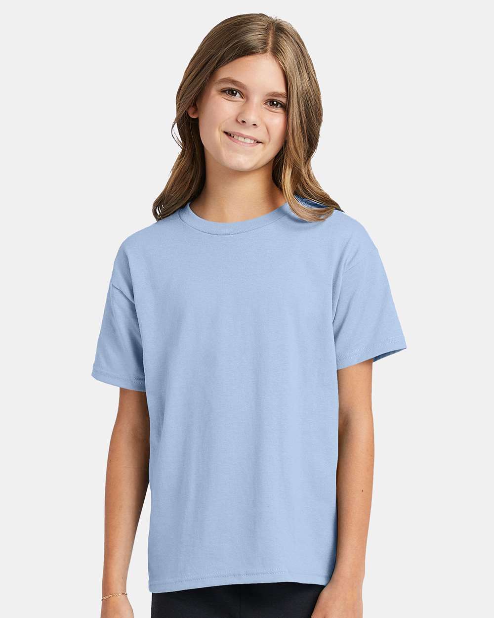 Youth Ecosmart™ T-Shirt - OnModelFront - B30500252 - Light Blue