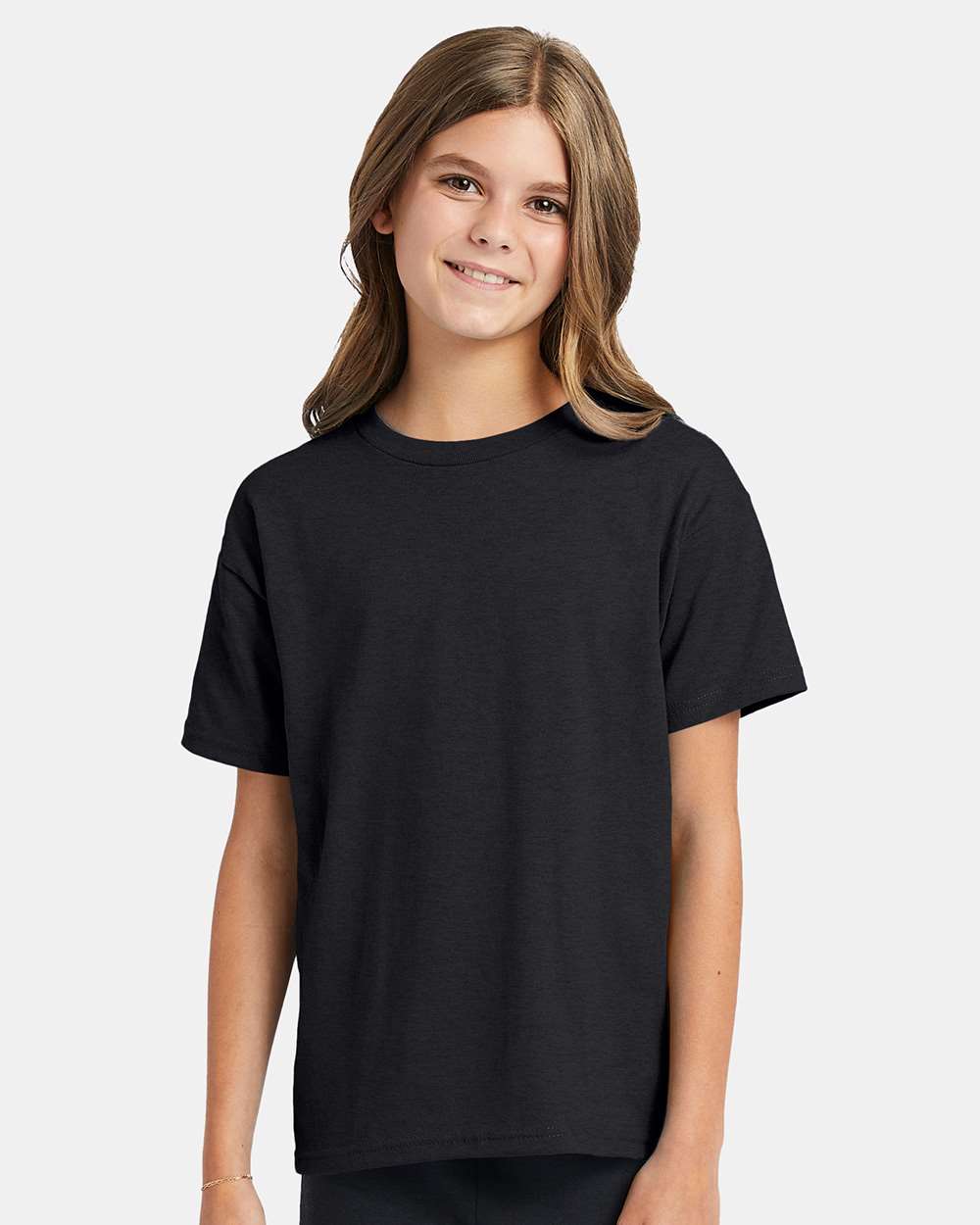 Youth Ecosmart™ T-Shirt - OnModelFront - B30500592 - Charcoal Heather