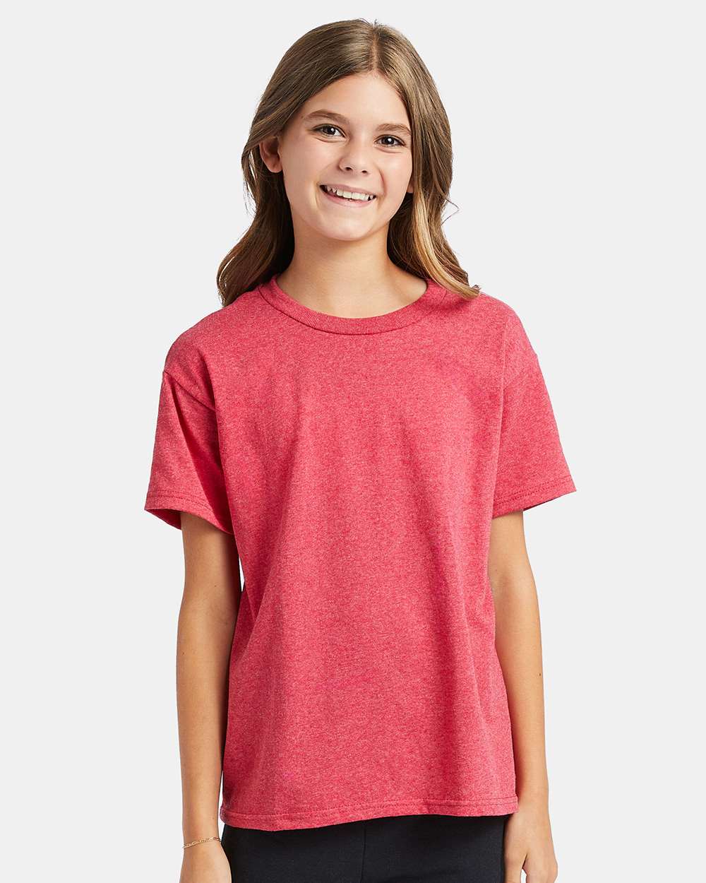 Youth Ecosmart™ T-Shirt - OnModelFront - B30500702 - Heather Red