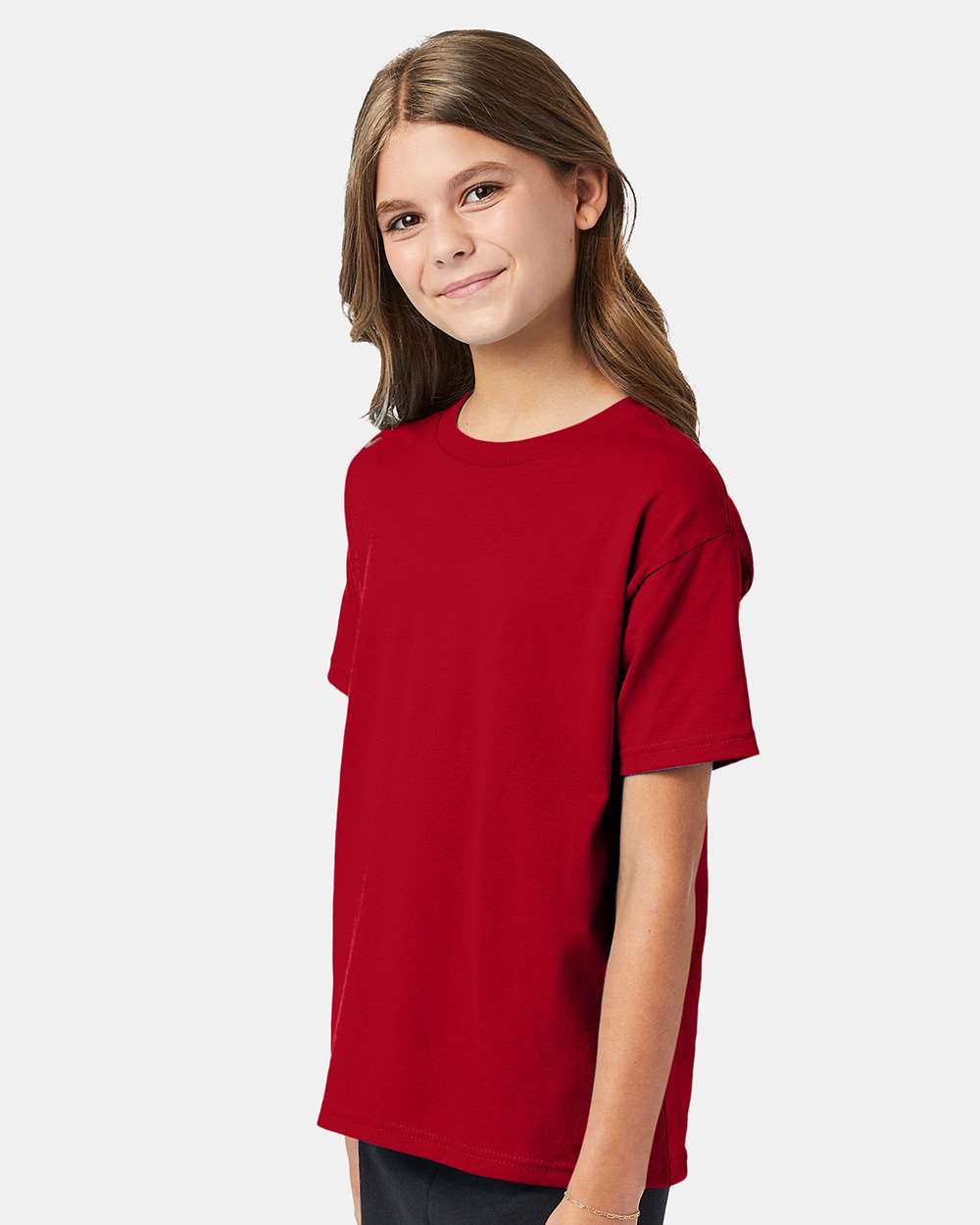 Youth Ecosmart™ T-Shirt - OnModelSide - B30500222 - Deep Red