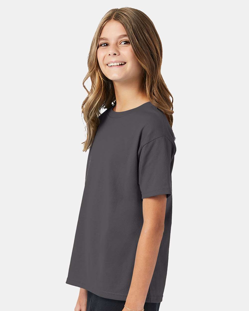 Youth Ecosmart™ T-Shirt - OnModelSide - B30500512 - Smoke Grey