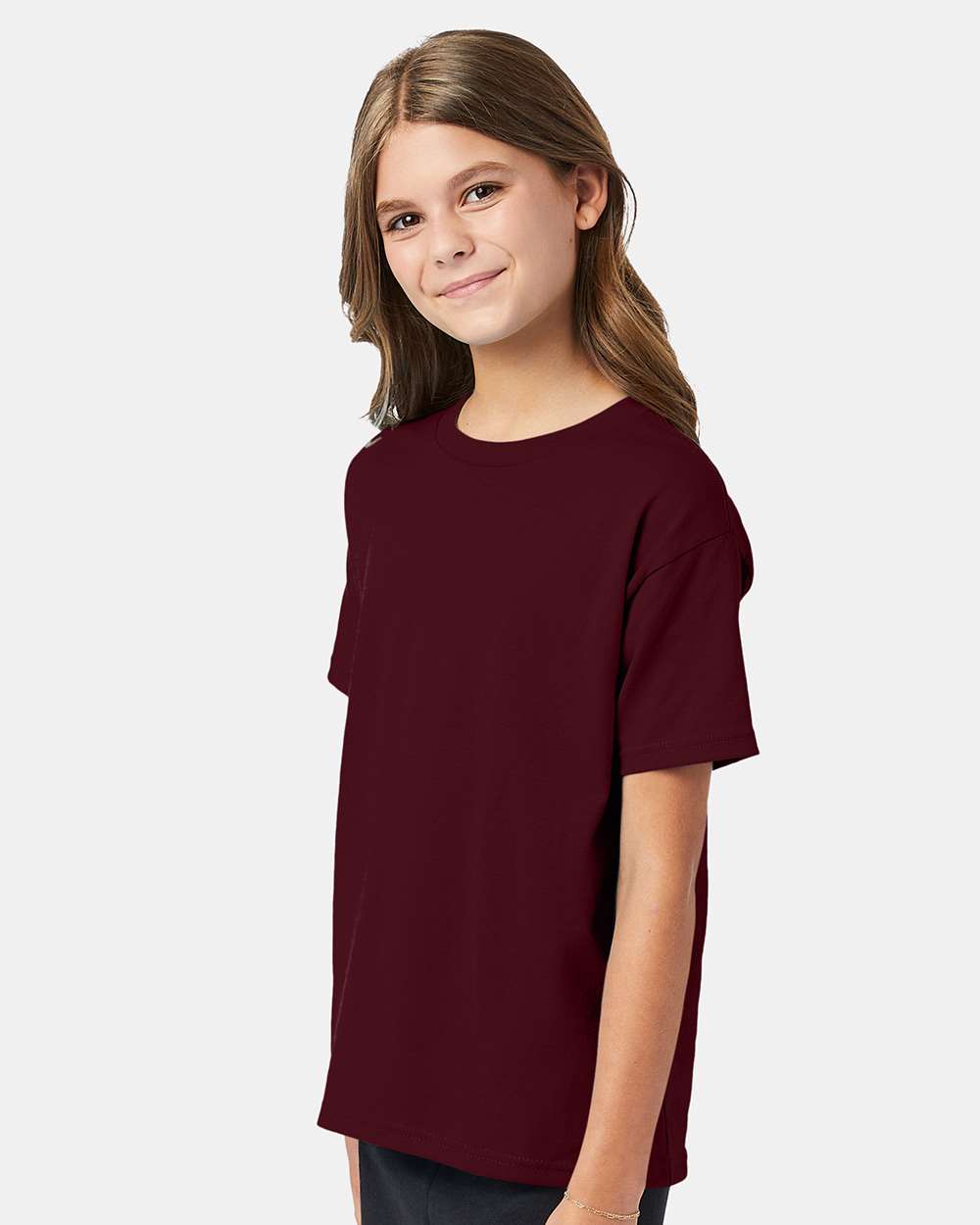 Youth Ecosmart™ T-Shirt - OnModelSide - B30500532 - Maroon