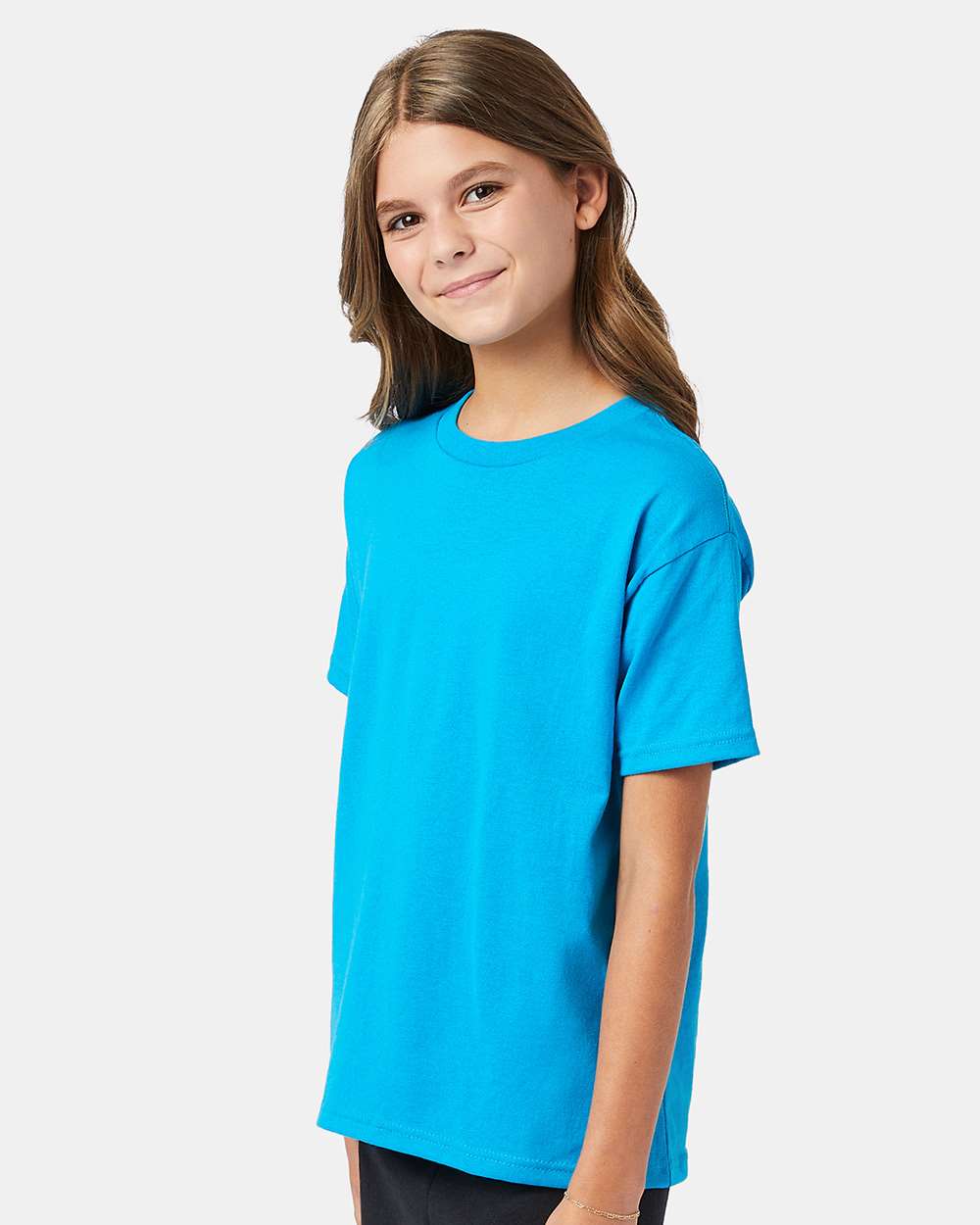 Youth Ecosmart™ T-Shirt - OnModelSide - B30500762 - Teal