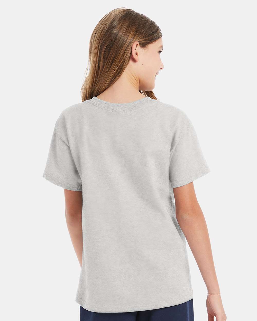 Youth Essential-T T-Shirt - OnModelBack - B31500022 - Ash
