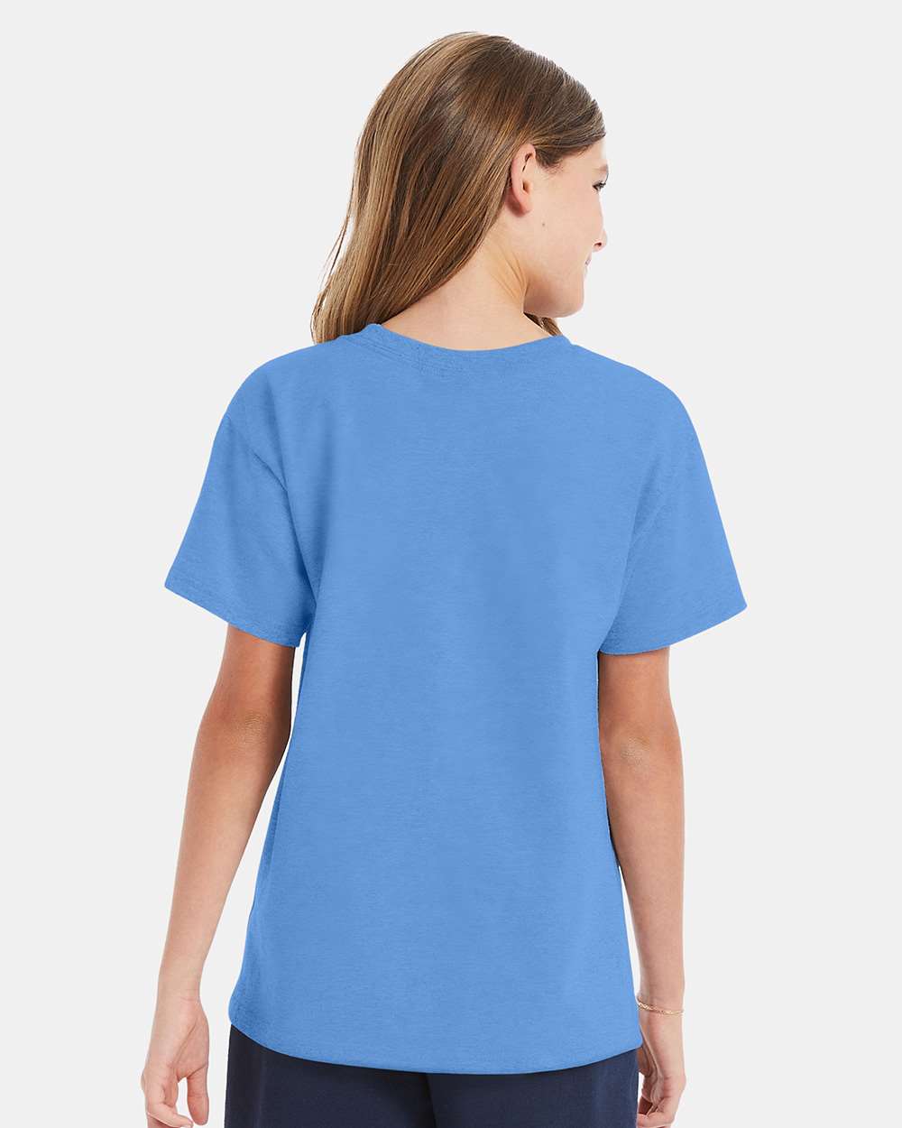Youth Essential-T T-Shirt - OnModelBack - B31500262 - Carolina Blue