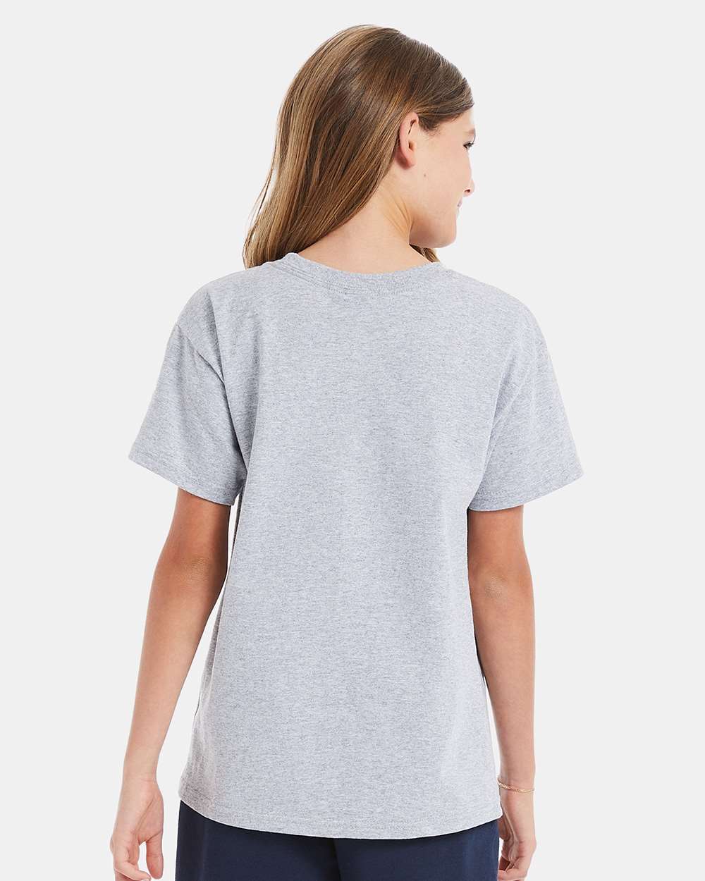 Youth Essential-T T-Shirt - OnModelBack - B31500582 - Light Steel
