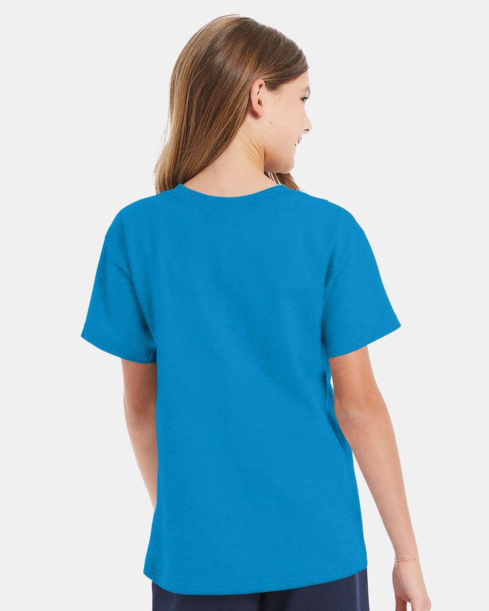 Youth Essential-T T-Shirt - OnModelBack - B31500772 - Teal
