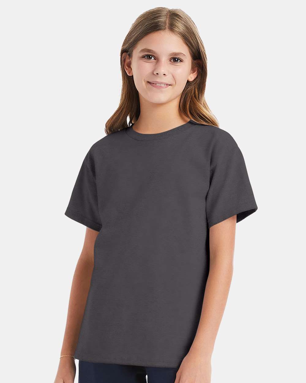 Youth Essential-T T-Shirt - OnModelFront - B31500032 - Smoke Grey