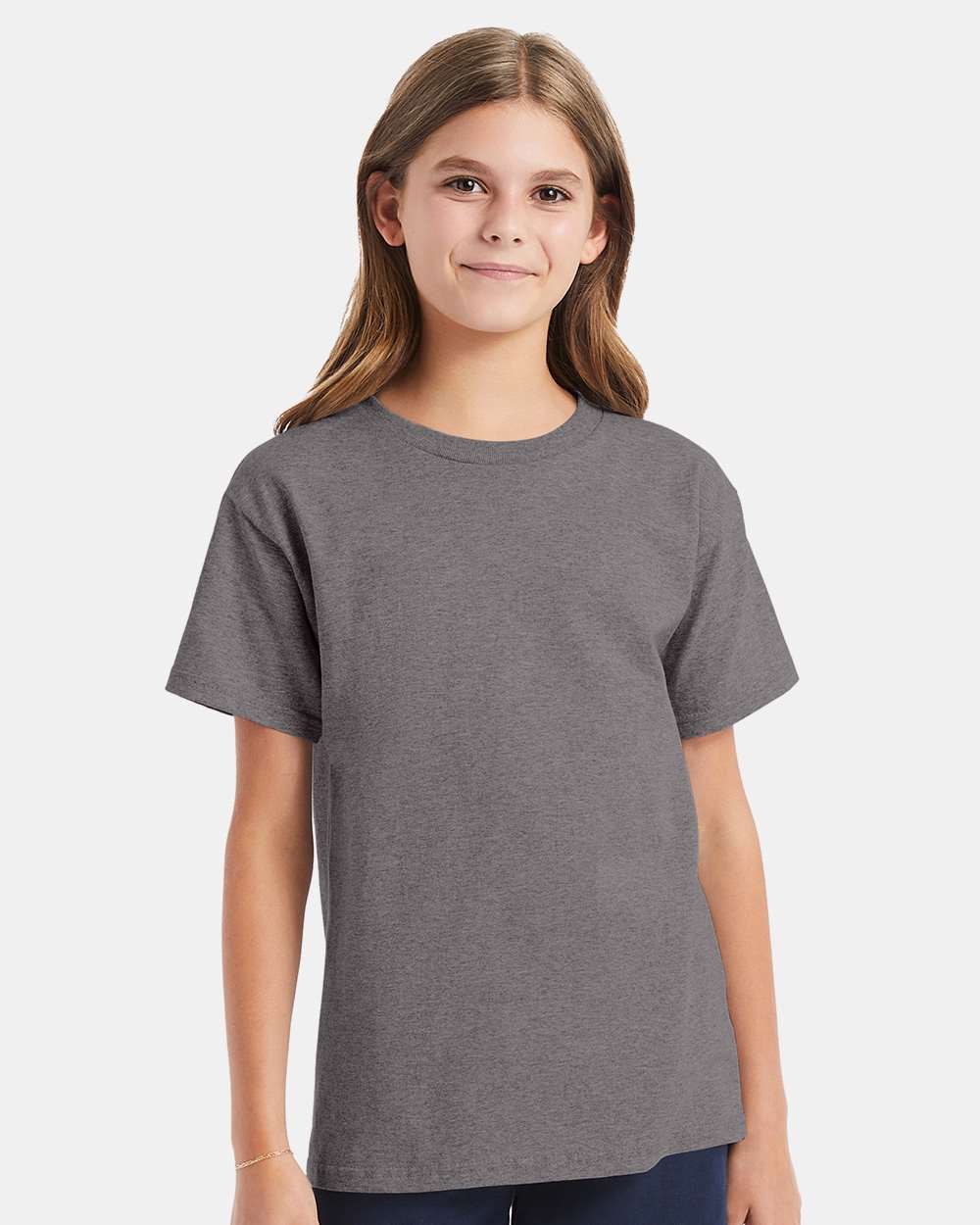 Youth Essential-T T-Shirt - OnModelFront - B31500082 - Oxford Grey