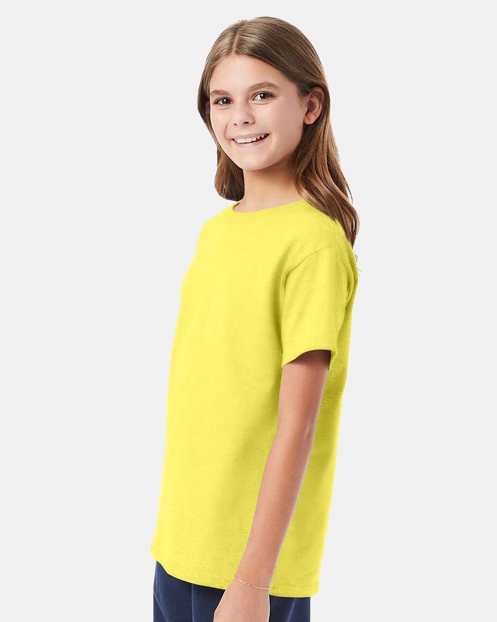 Youth Essential-T T-Shirt - OnModelSide - B31500412 - Yellow