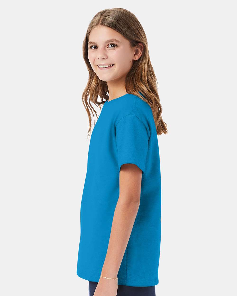 Youth Essential-T T-Shirt - OnModelSide - B31500772 - Teal