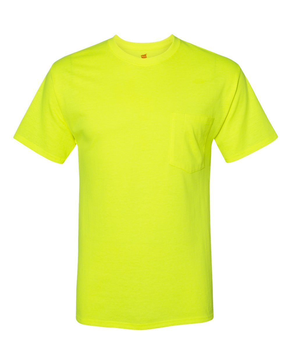 Unisex Workwear Pocket T-Shirt - Front - B25000163 - Safety Green