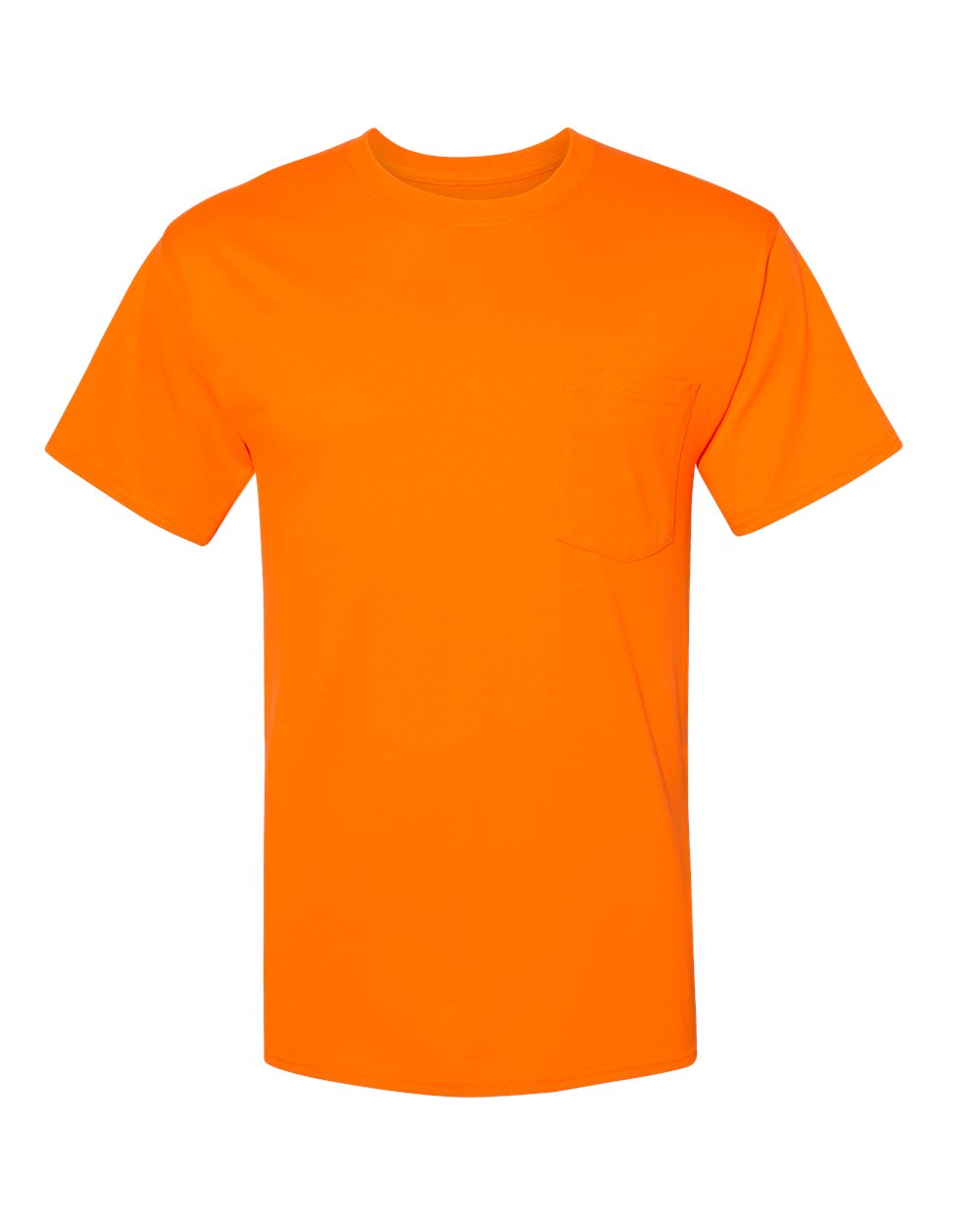 Unisex Workwear Pocket T-Shirt - Front - B25000343 - Safety Orange