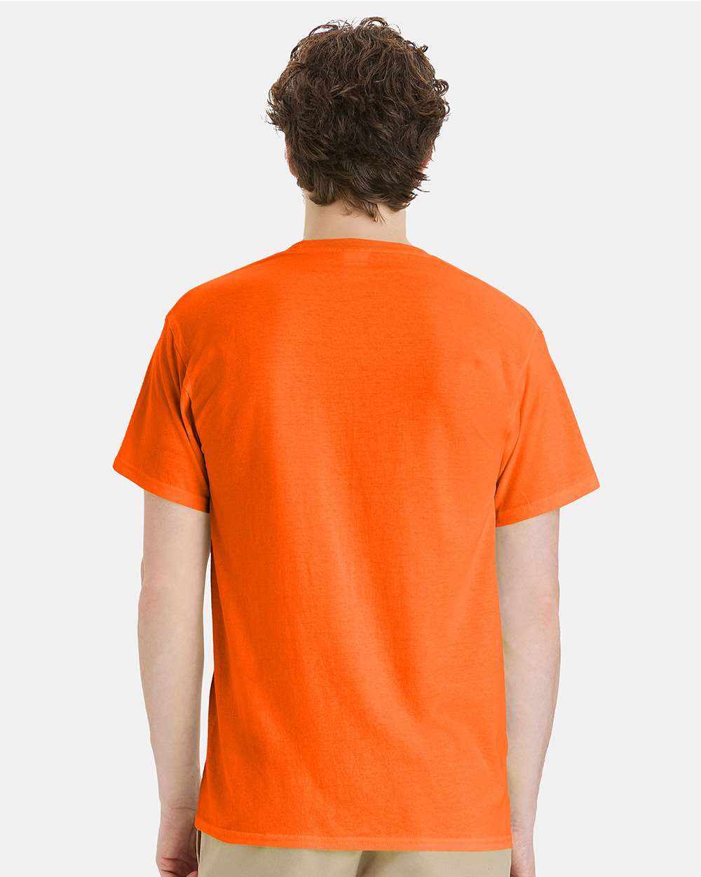Unisex Workwear Pocket T-Shirt - OnModelBack - B25000343 - Safety Orange