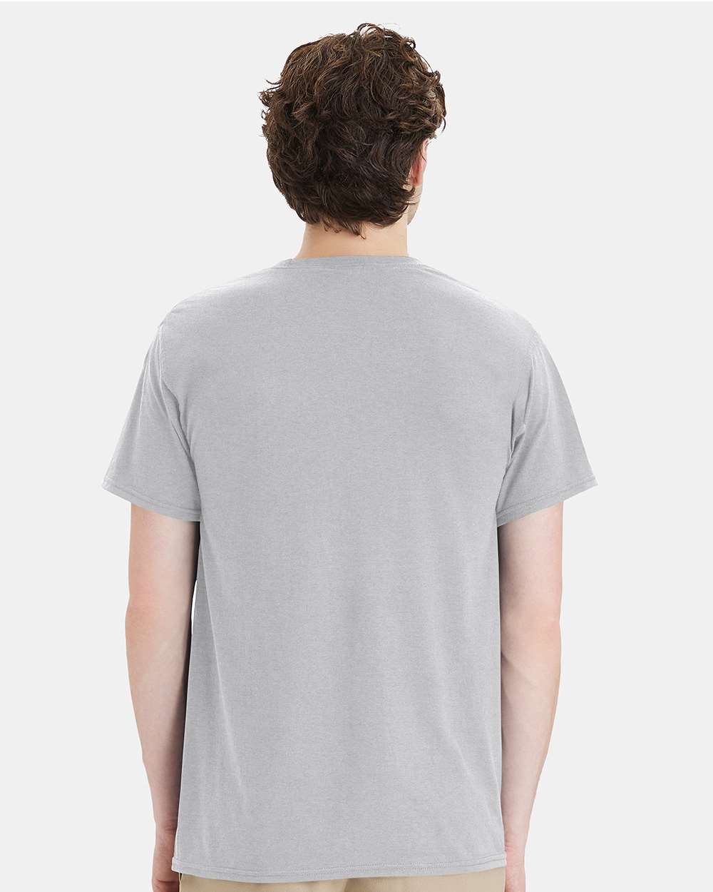 Unisex Workwear Pocket T-Shirt - OnModelBack - B25000583 - Light Steel