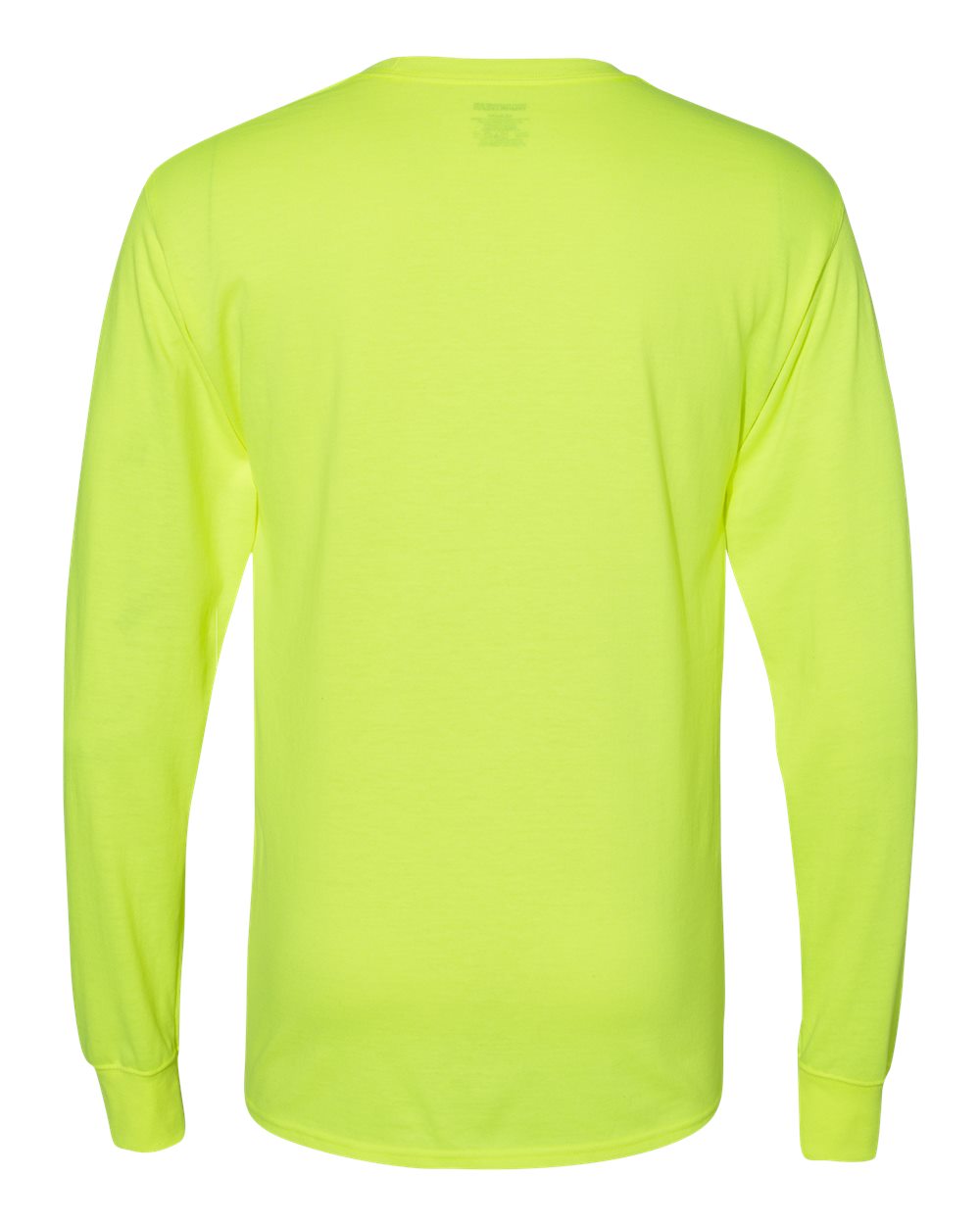 Unisex Workwear Long Sleeve Pocket T-Shirt - Back - B25100163 - Safety Green