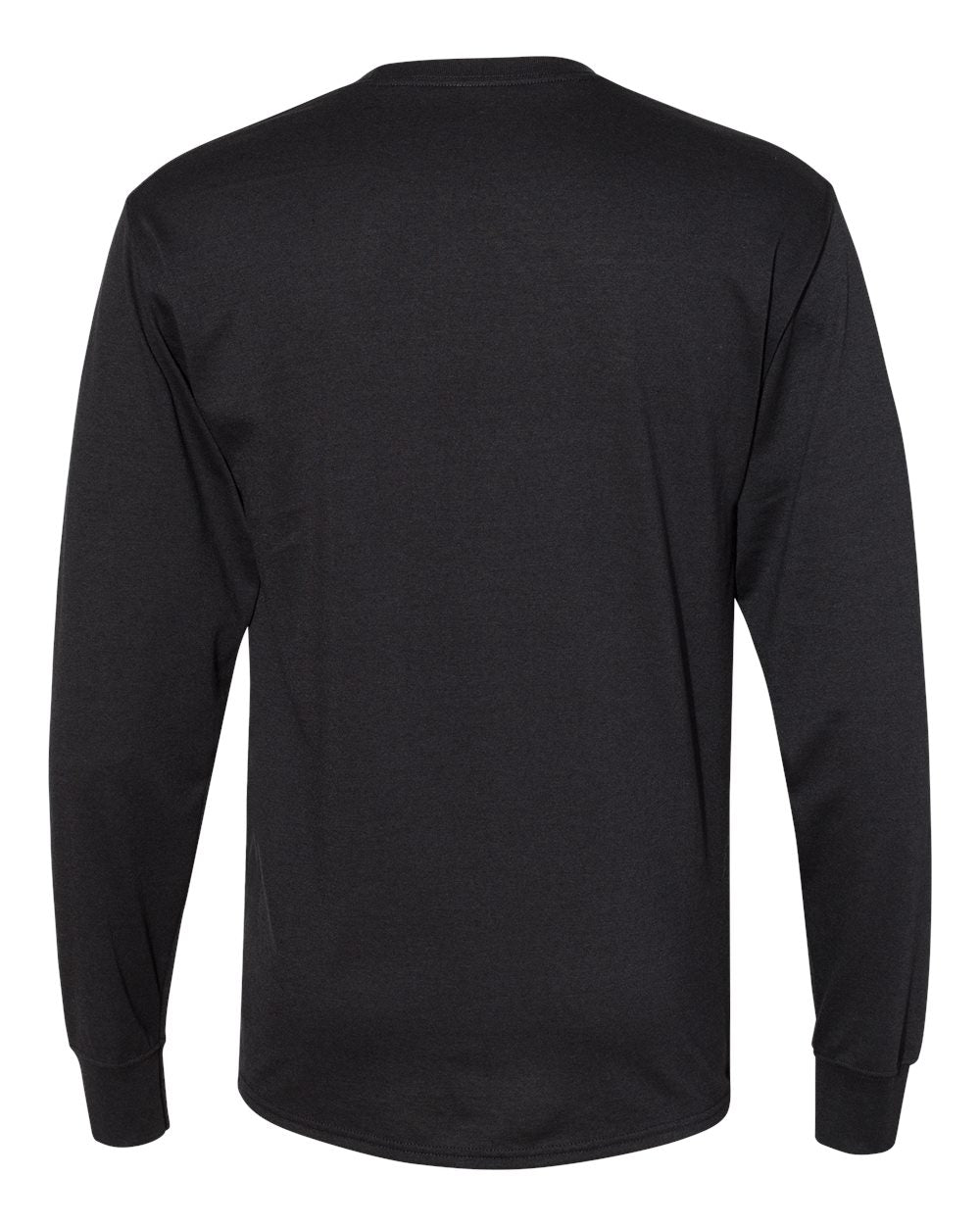 Unisex Workwear Long Sleeve Pocket T-Shirt - Back - B25100503 - Black