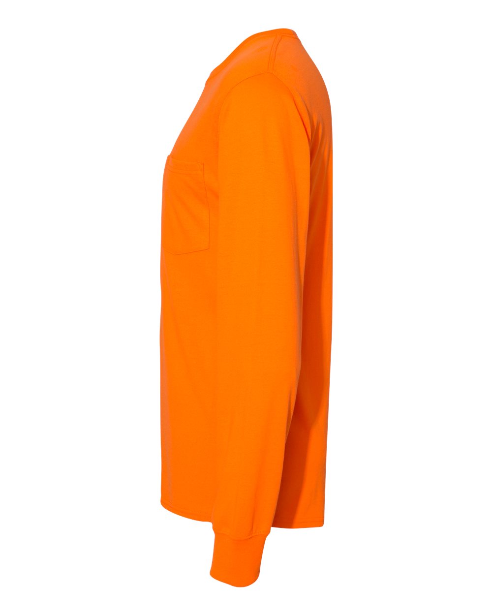 Unisex Workwear Long Sleeve Pocket T-Shirt - DirectSide - B25100343 - Safety Orange
