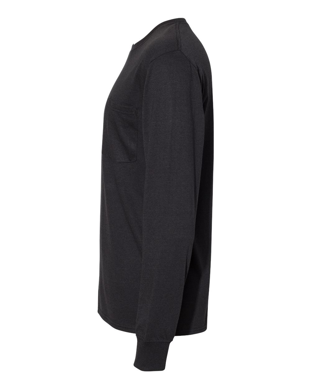 Unisex Workwear Long Sleeve Pocket T-Shirt - DirectSide - B25100503 - Black
