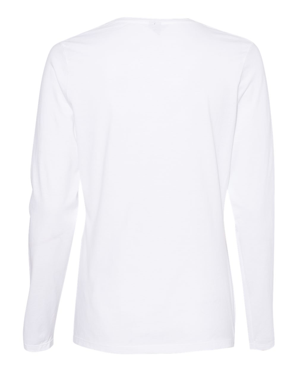 Women's Perfect-T Long Sleeve Scoopneck T-Shirt - Back - B00900009 - White