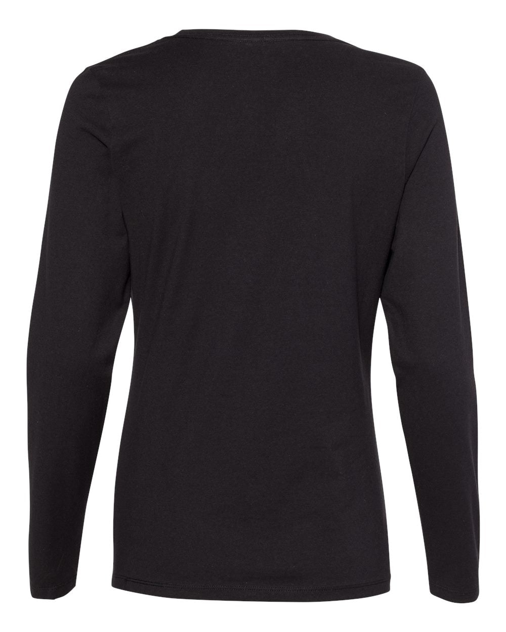 Women's Perfect-T Long Sleeve Scoopneck T-Shirt - Back - B00900509 - Black